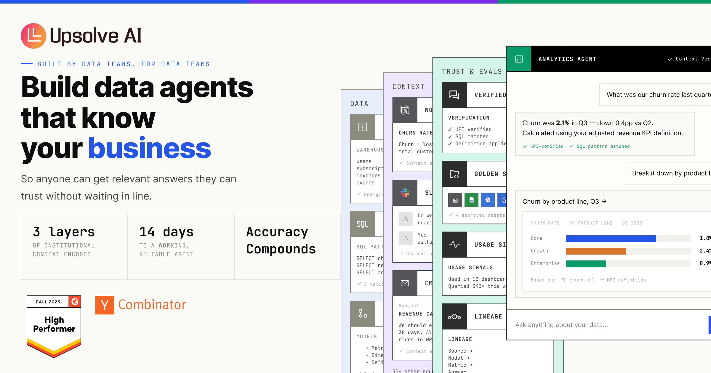 Upsolve AI Analytics preview