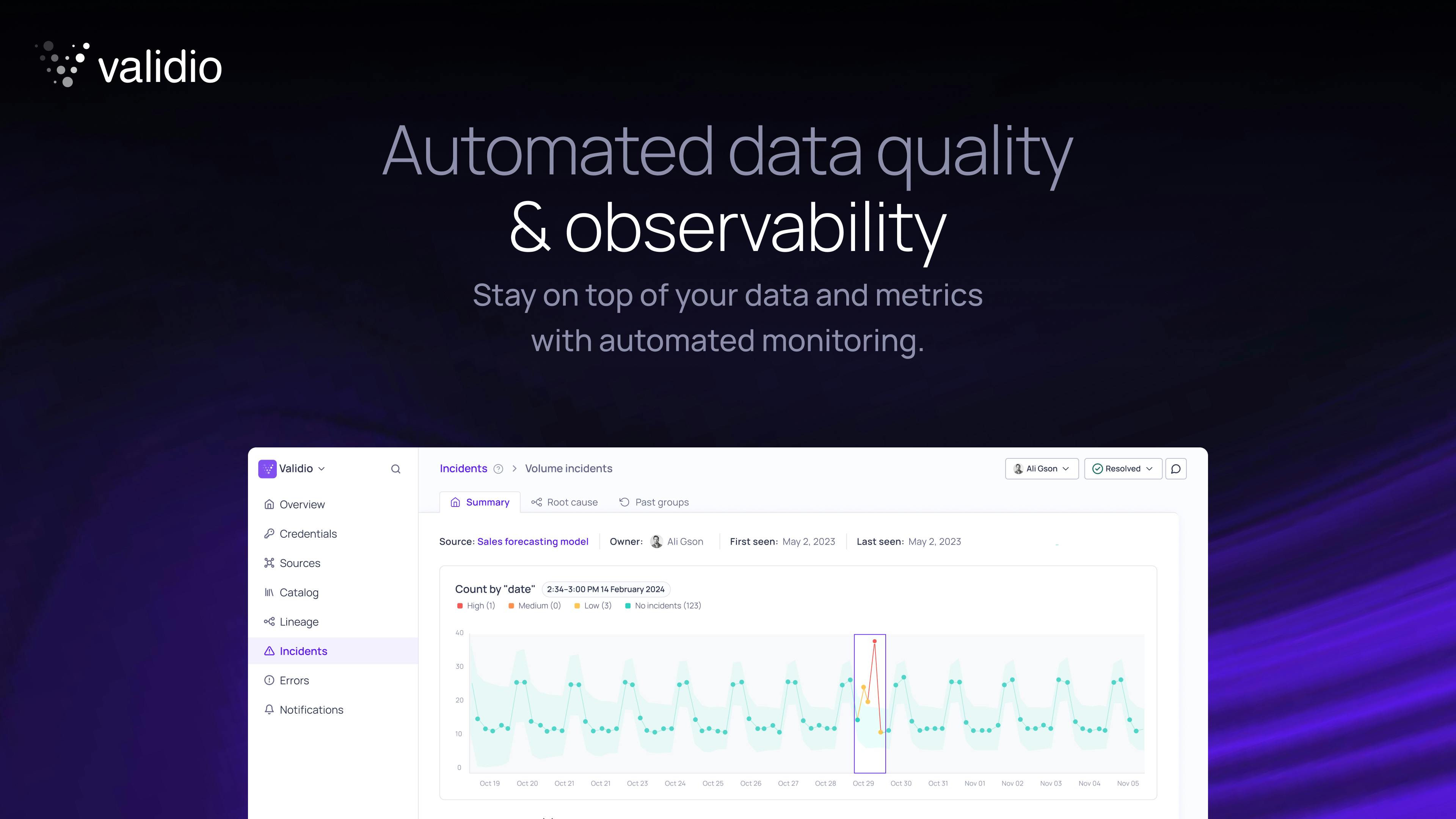 Validio preview