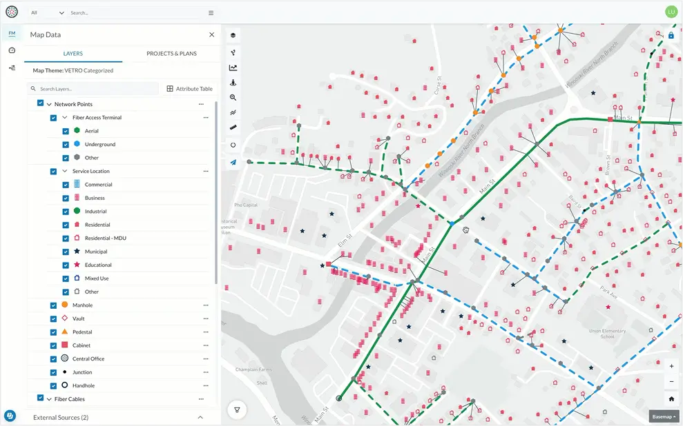 VETRO FiberMap preview