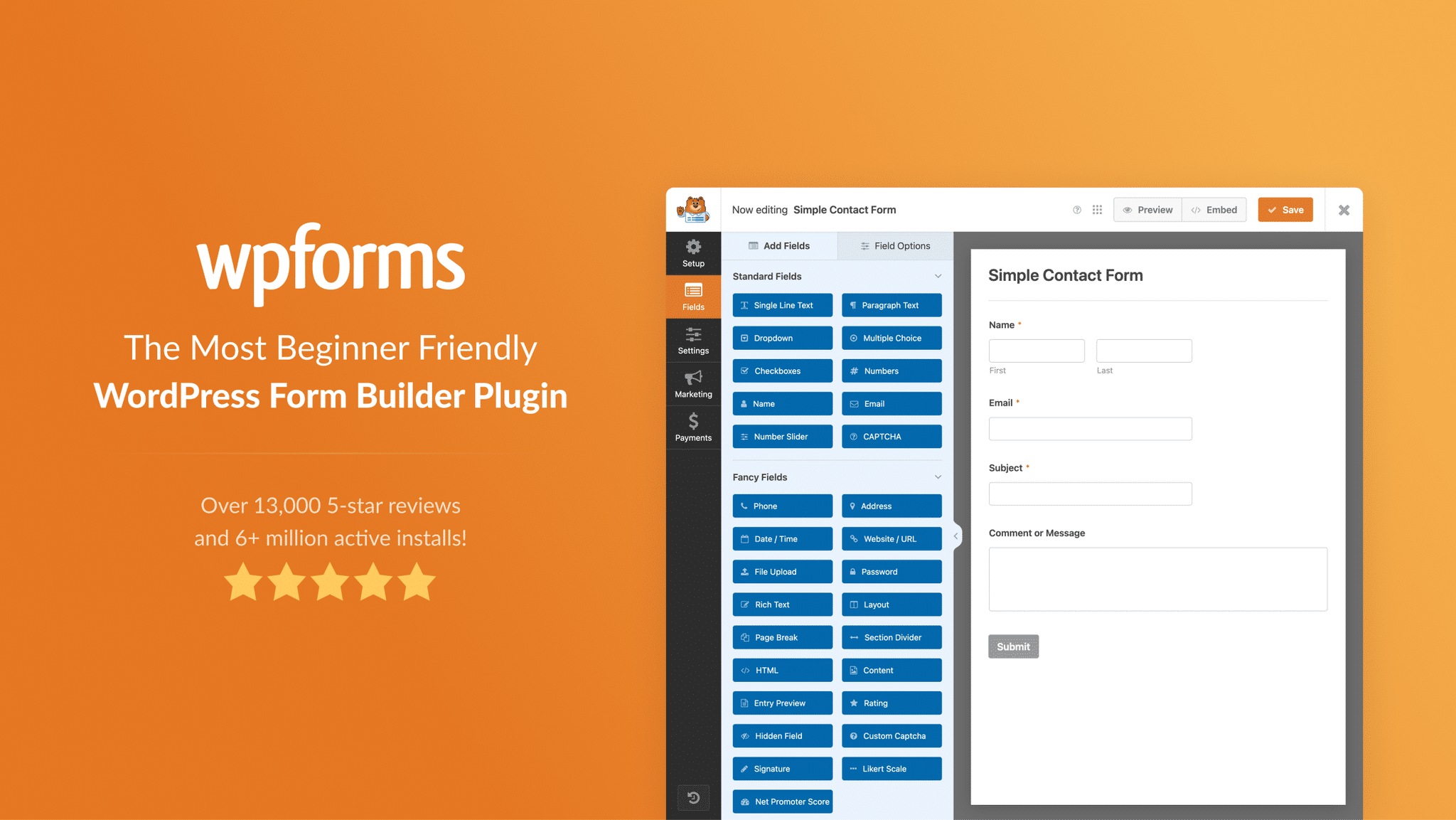 WPForms preview