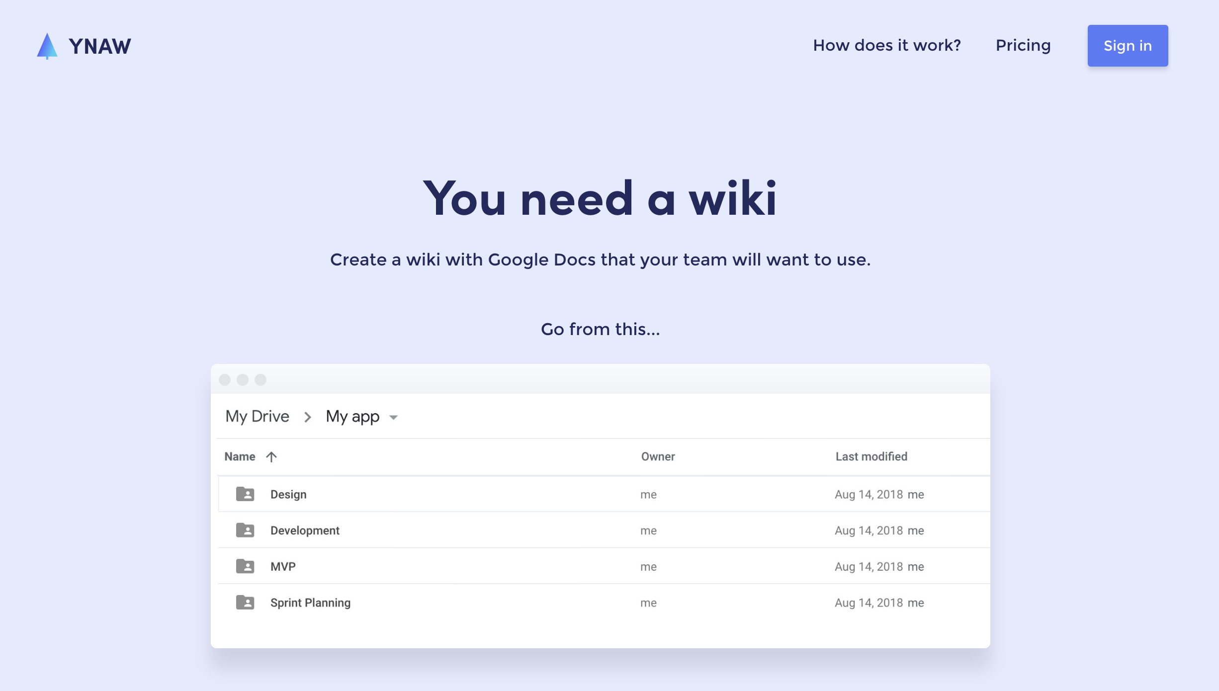 You Need A Wiki preview